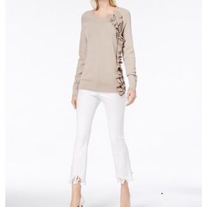 Super adorable side zip ruffle sweater by INC.